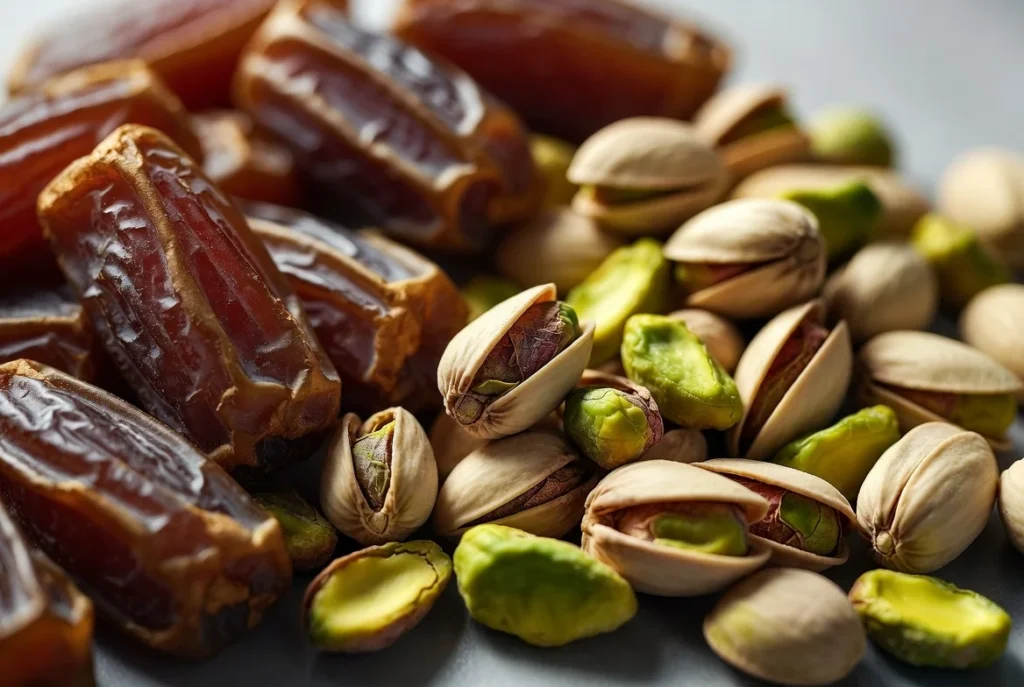 Snacks with Dates and Pistachios