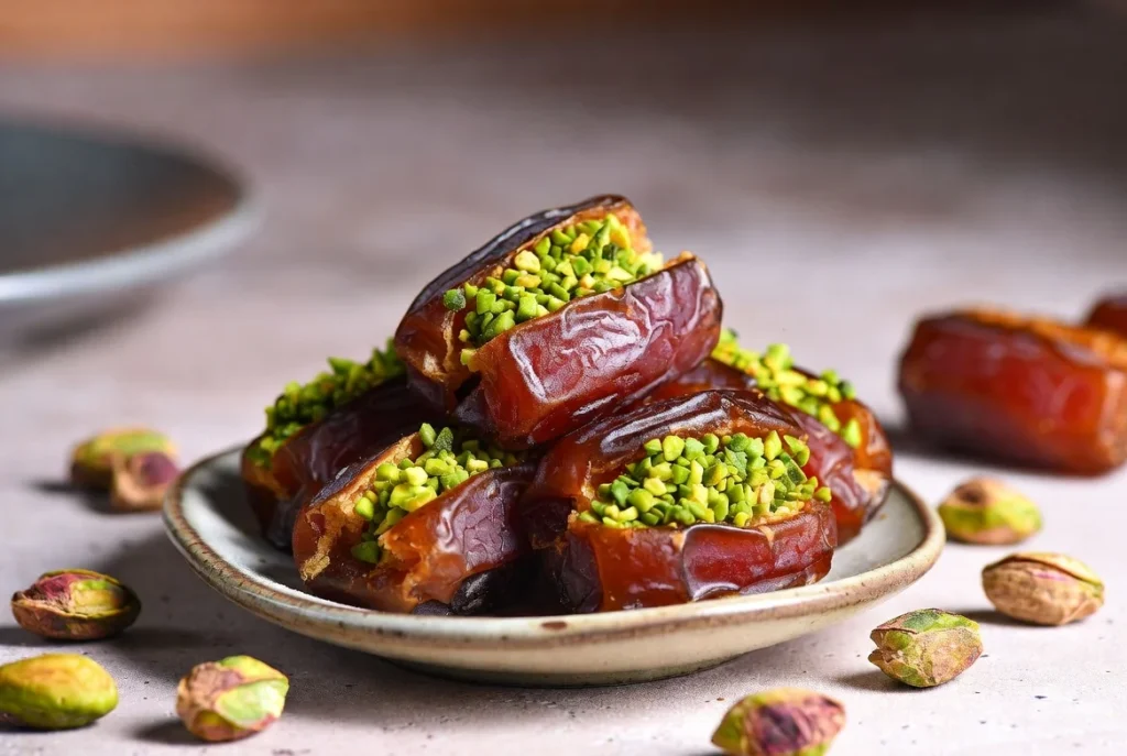 Snacks with Dates and Pistachios