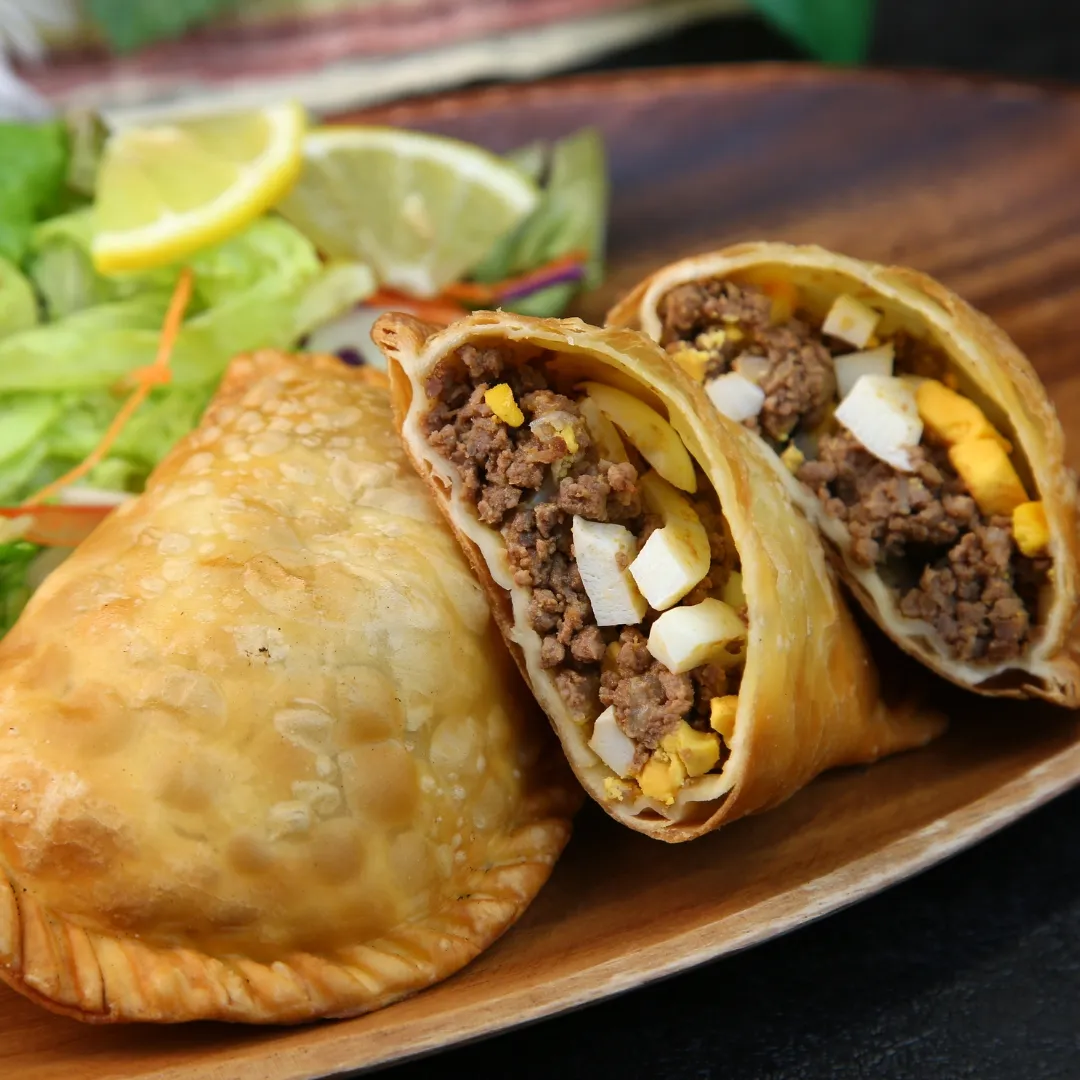 Golden baked South American empanadas