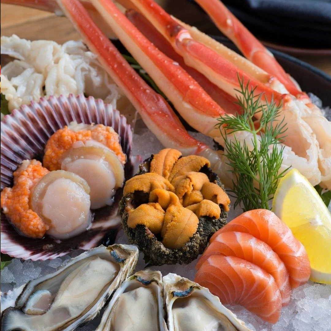 Hokkaido fresh seafood - crab and salmon