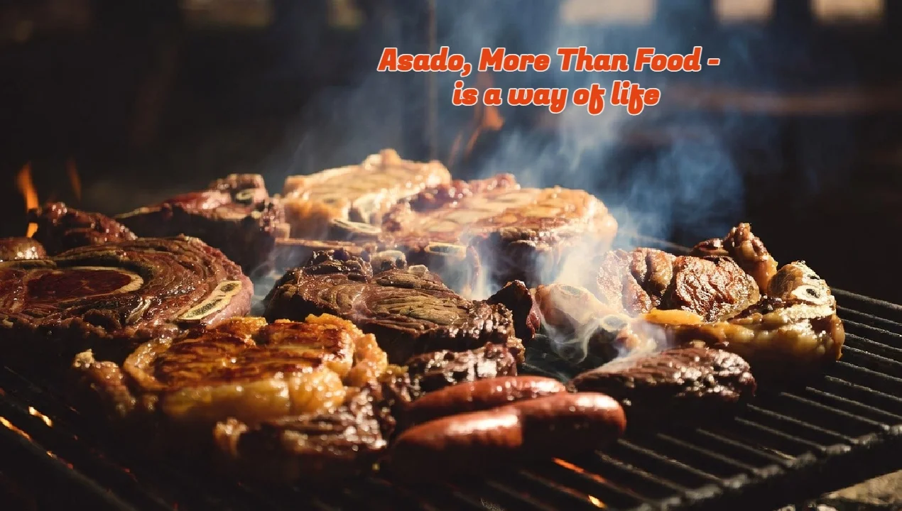 Argentine Asado meat grill wood embers traditional BBQ