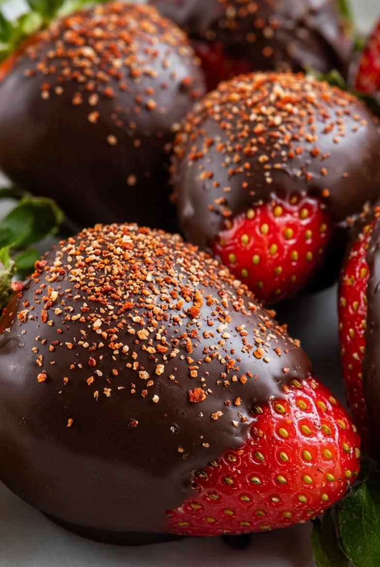 Fresas con chocolate y Tajín